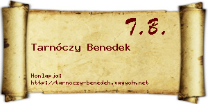 Tarnóczy Benedek névjegykártya